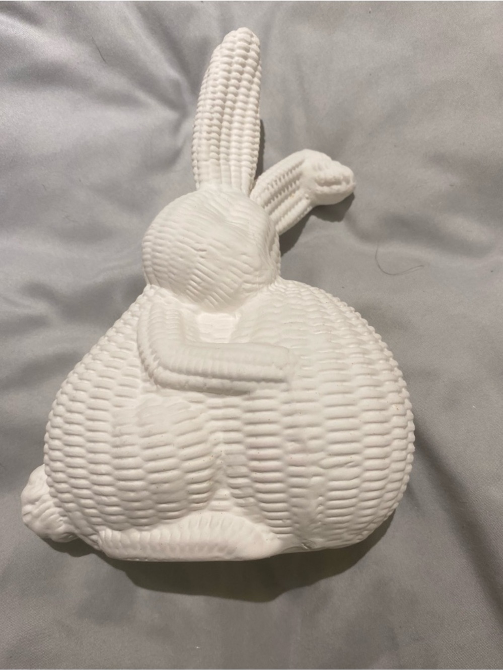 Makers Market White Woven-Texture Bunny Accent Figurine